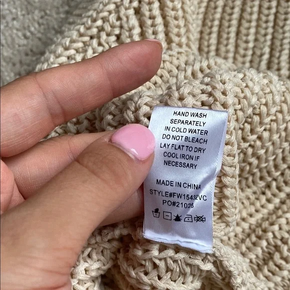 Fate Beige Knit Sweater Shirt - Picture 5 of 5